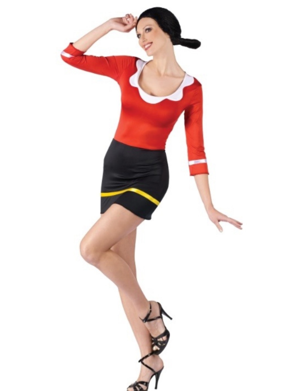 Olive Oyl Popeye’s Costume - Red & Black